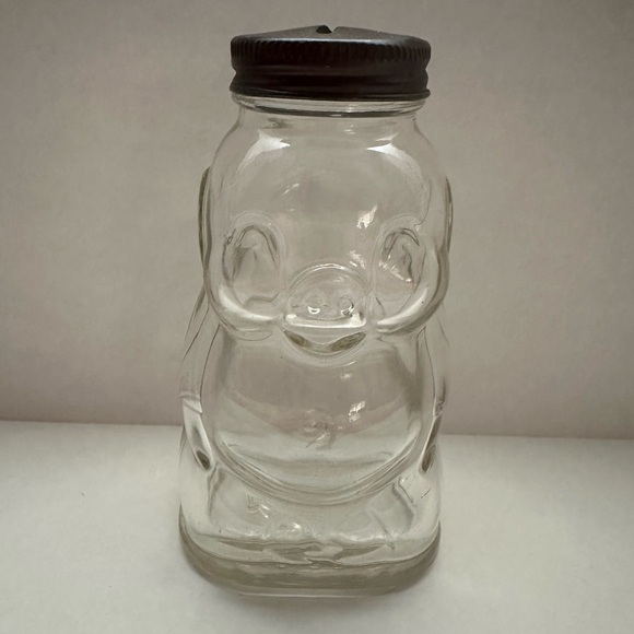 Hazel Atlas Other - Vintage Hazel Atlas Glass Piggy Bank Brother Can You Spare A Dime? 8127 With Lid